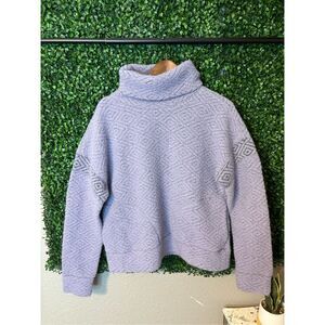 PRANA CRESTLAND TURTLE NECK WOMENS SWEATER MOONSTONE HEATHER LARGE
